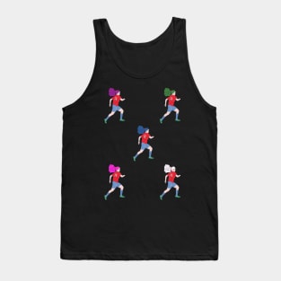 Running Soccer Player Football Tank Top